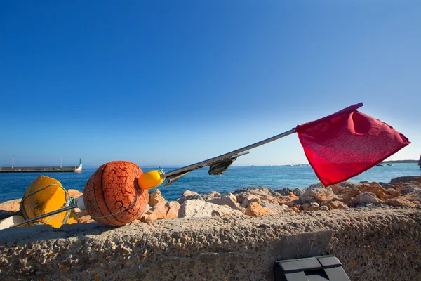 Formentera Balearen Angeln Tadeln Netze Langleiner — Stockfoto