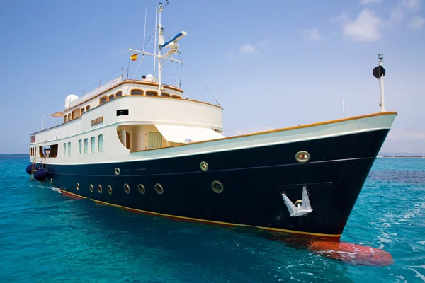 Illetes Illetas Formentera yacht anchored — Stock Photo, Image