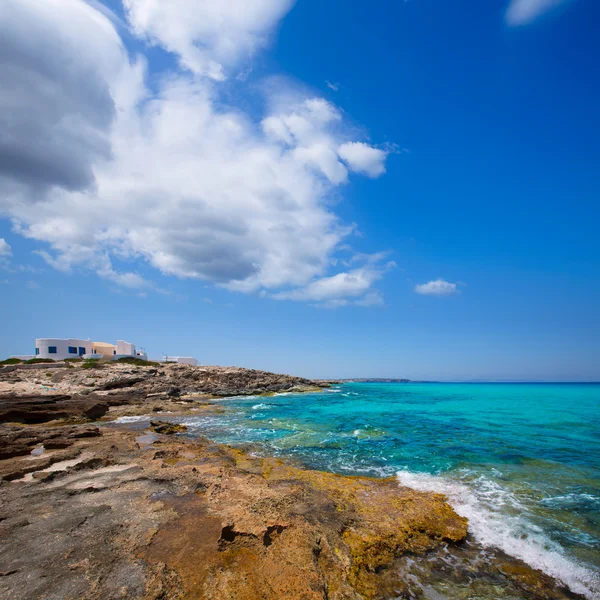 Es calo escalo de sant agusti strand in formentera — Stockfoto