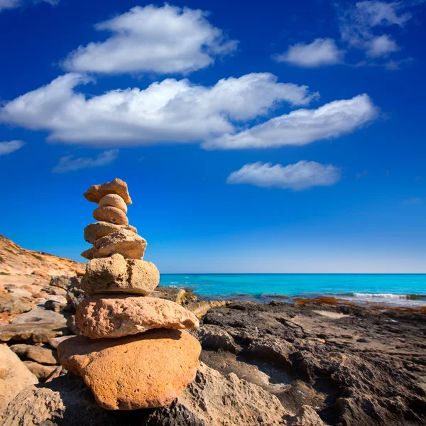 Formentera mitjorn strand met turkoois mediterrane — Stockfoto