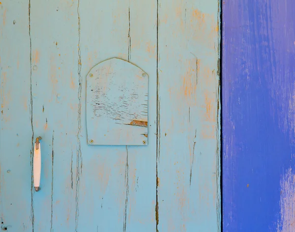 Mediterrane blauwe deur details in Balearen — Stockfoto