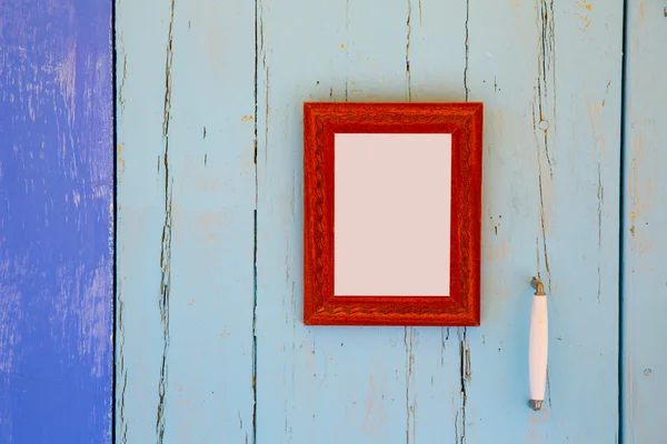 Mediterranean blue door details in Balearic Islands — Stock Photo, Image