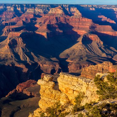Arizona günbatımı Büyük Kanyon Ulusal Parkı yavapai nokta