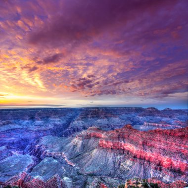 Arizona günbatımı Büyük Kanyon Ulusal Parkı annesi bize gelin