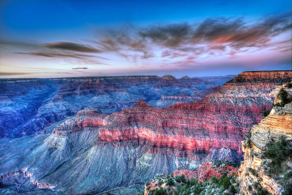 Arizona zonsondergang grand canyon national park moeder ons punt — Stockfoto
