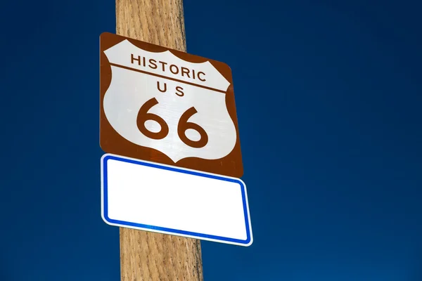 Rota 66 sinal de estrada no Arizona EUA — Fotografia de Stock