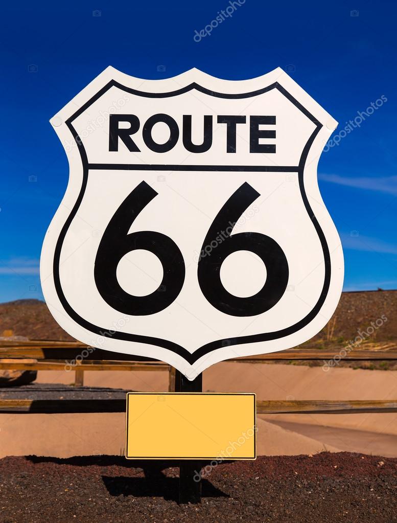 Route 66 road sign in Arizona USA