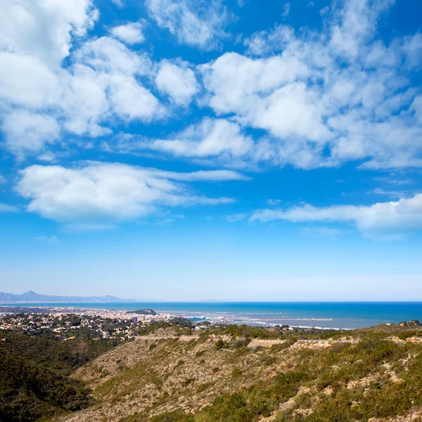 Denia à Alicante vue aérienne Communauté Valencienne d'Espagne — Photo
