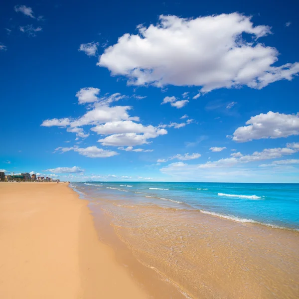 Gandia Beach sand in Mediterranean Sea of Spain — Stockfoto