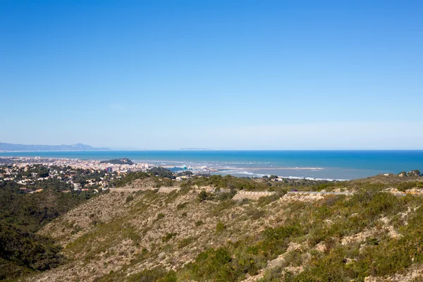 Denia en Alicante vista aérea Comunidad Valenciana de España — Foto de Stock