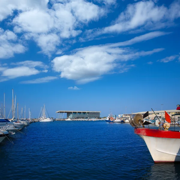 Barcos marina Denia na província de Valência alicante Espanha — Fotografia de Stock