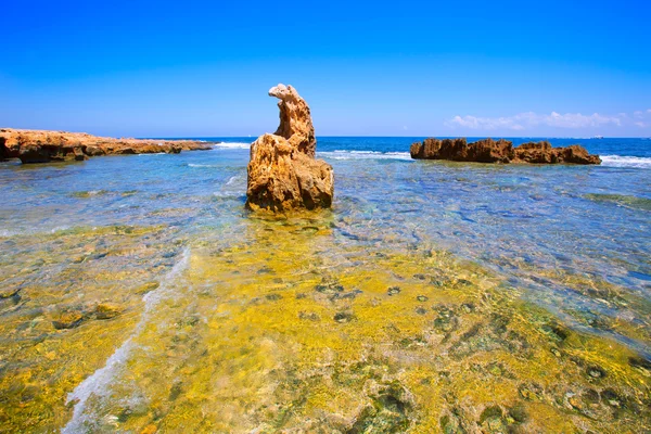 Denia las rotas steniga stranden i alicante i Spanien — Stockfoto