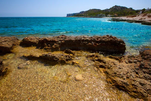 Denia Alicante Las rotas rocky beach in Spain — Stock Photo, Image