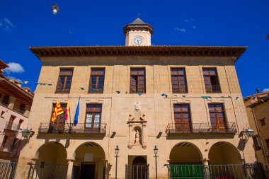 Mora de Rubielos Teruel Town Hall square Aragon clipart