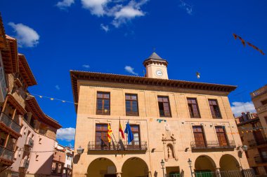 Mora de Rubielos Teruel Belediye kare Aragon