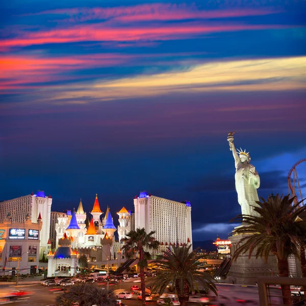 Uso editoriale solo Las Vegas Nevada Strip di notte — Foto Stock