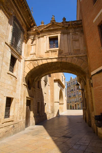 Valencia Cathedral Arch Barchilla street — Stock Photo, Image