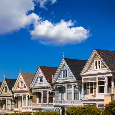 san francisco victorian alamo kare Kaliforniya'da evler.