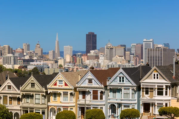 Сан-Франциско вікторіанської будинки в Аламо квадратних Каліфорнії — стокове фото