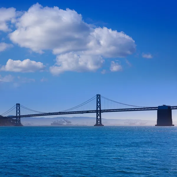 San Francisco Bay bridge from Pier 7 California — Stock Photo, Image