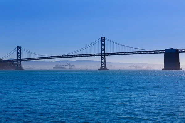 San Francisco Bay bridge from Pier 7 California — Stock Photo, Image