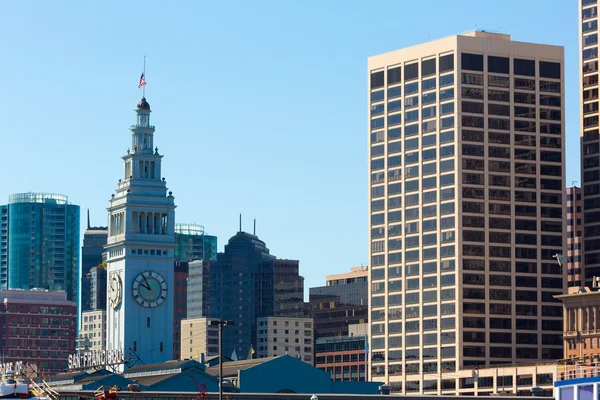 San Francisco Ferry Building Torre dell'Orologio a Embarcadero — Foto Stock