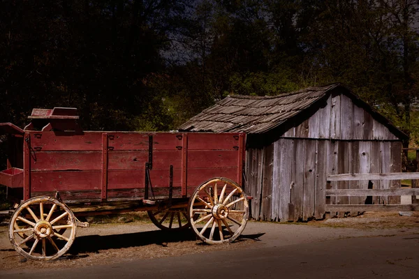 Californië columbia vervoer in een oude westerse goudkoorts stad — Stockfoto