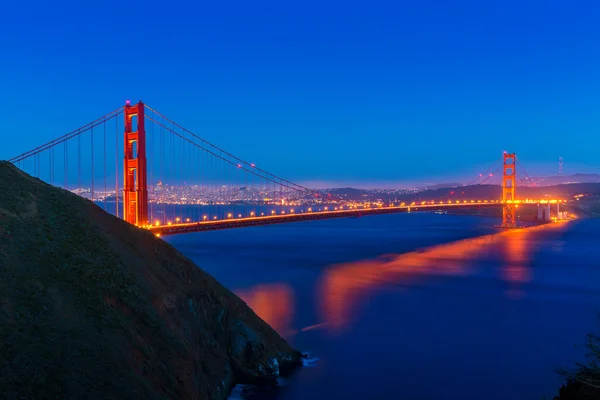 Golden gate brug san francisco zonsondergang Californië — Stockfoto