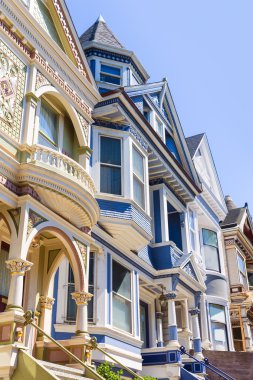 haight ashbury Kaliforniya'daki san francisco Victoria evleri