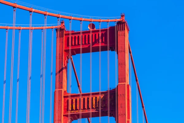 在加利福尼亚州旧金山的金门大桥详细信息 — 图库照片