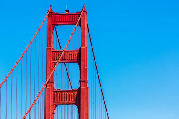 在加利福尼亚州旧金山的金门大桥详细信息 — 图库照片