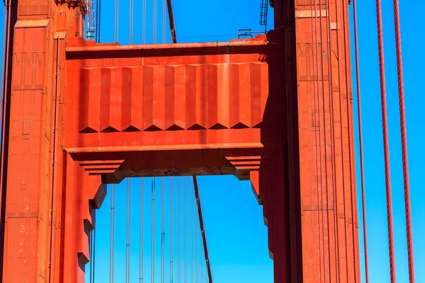 Golden Gate Bridge dettagli a San Francisco California — Foto Stock
