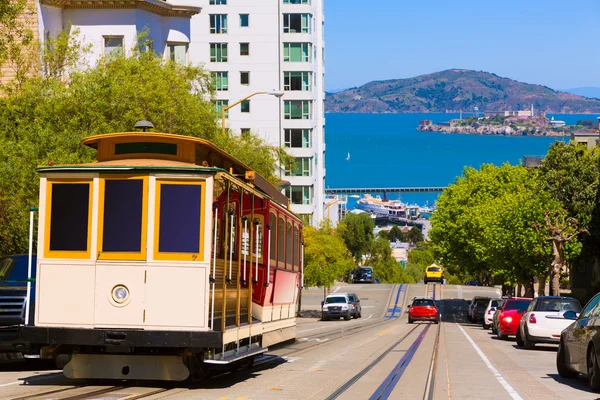 San francisco Hyde Street teleférico California — Foto de Stock