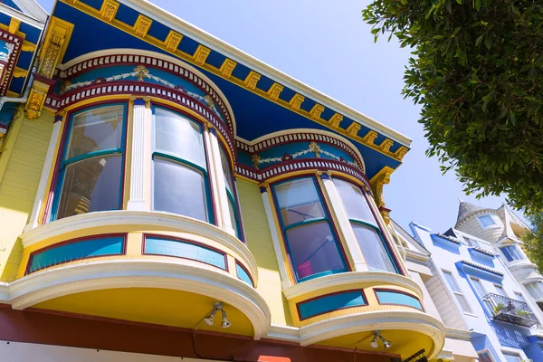 San Francisco Victorian houses in Haight Ashbury California — Stock Photo, Image