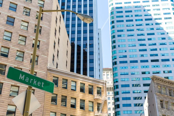 San Francisco Market Street Downtown en California — Foto de Stock