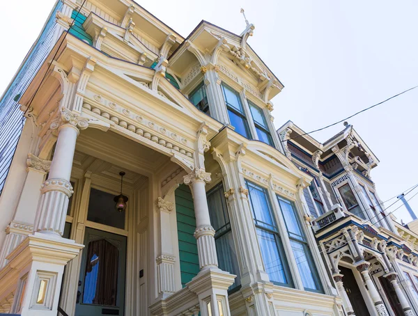 San francisco wiktoriańskich domów w pacific heights w Kalifornii — Zdjęcie stockowe