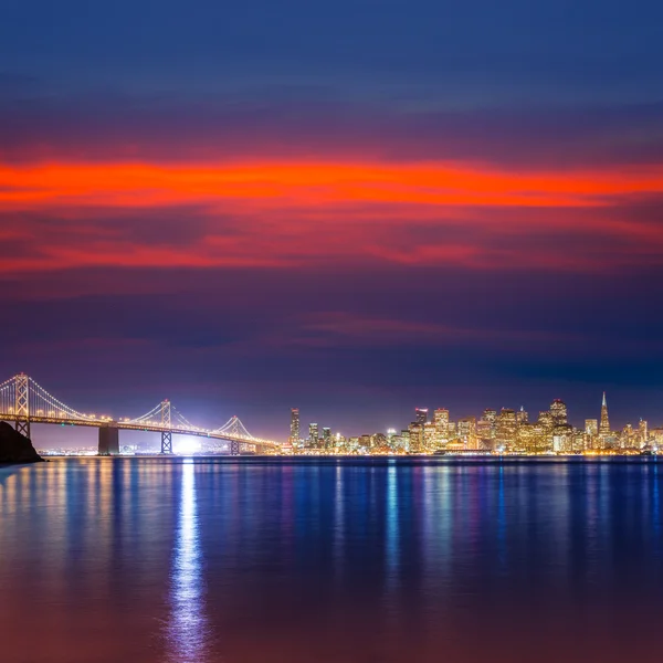 Отражение заката в заливе Калифорнии — стоковое фото