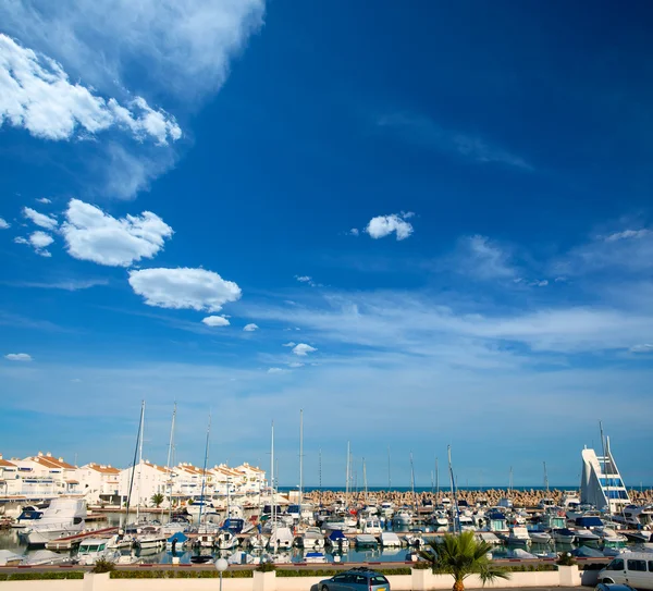 Alcossebre alcoceber marina havenstad in Castellón-Spanje — Stockfoto