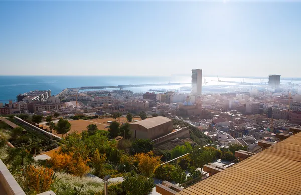 Alicante gród panoramę Morza Śródziemnego — Zdjęcie stockowe