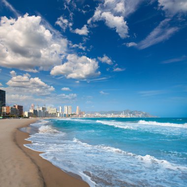 Benidorm alicante beach binalar ve Akdeniz