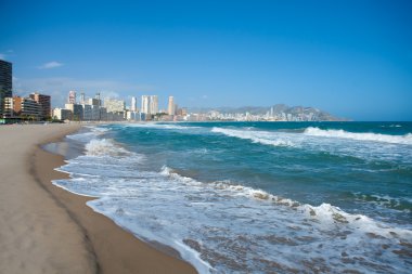 Benidorm alicante beach binalar ve Akdeniz