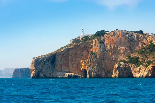 Cabo de la nao latarni Przylądek w alicante Morza Śródziemnego — Zdjęcie stockowe