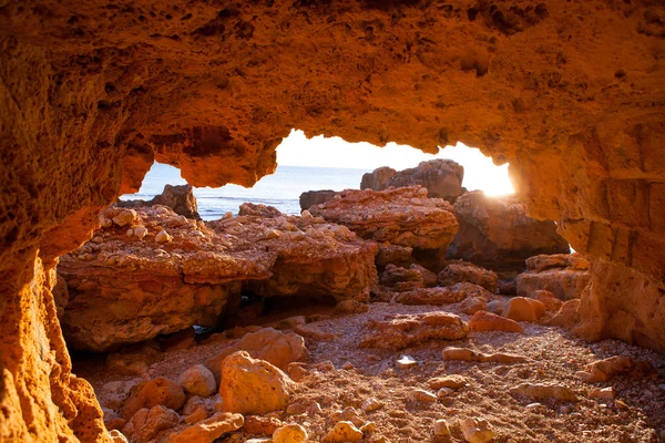 Denia las rotas uit de grotten en Middellandse Zee — Stockfoto