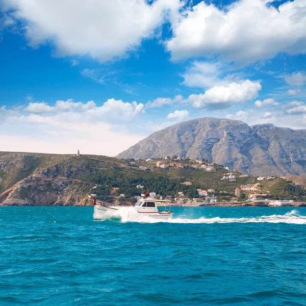 Denia Alicante Llaut boat sailing in Las Rotas Mongo — Stock Photo, Image