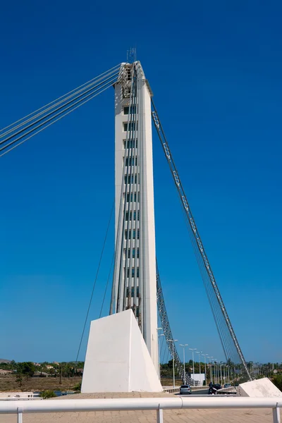 Pont suspendu Elche Alicante Bimilenario au-dessus de Vinalopo — Photo