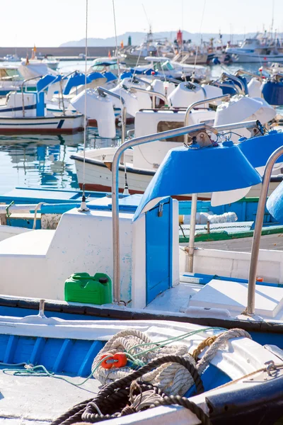 Javea in alicante fisherboats in Mediterranean sea — Stock Photo, Image