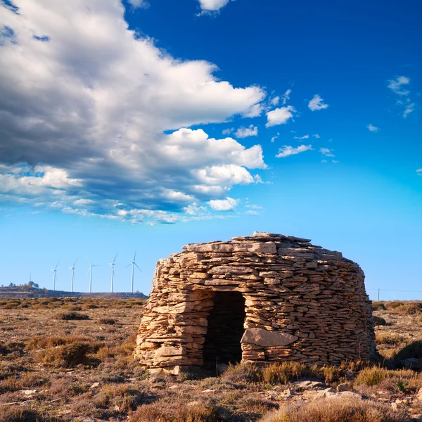 Maestrazgo shepherd shelter in Castellon Windmills — Stock Photo, Image