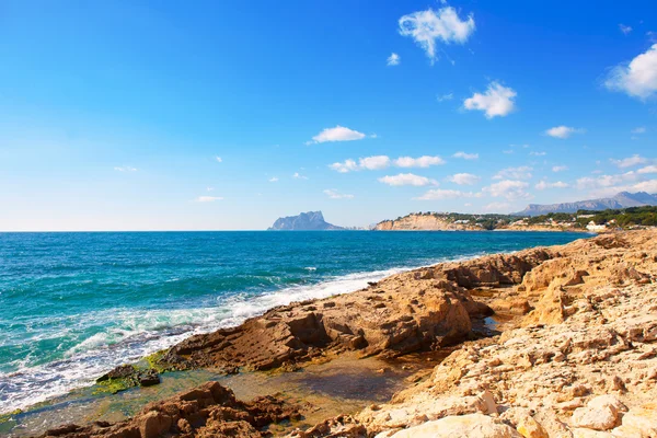 Ifach penon Visa från moraira alicante — Stockfoto