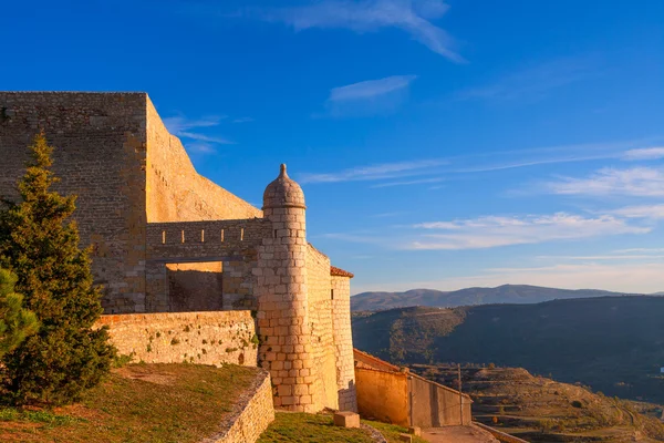 Morella en castellón Castillo de Maestrazgo fuerte — Foto de Stock