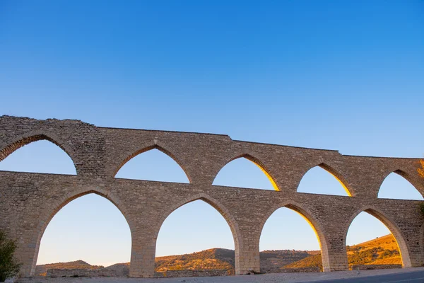 Morella akvadukt v maestrazgo castellon, Španělsko — Stock fotografie